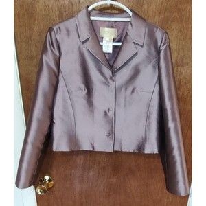 MONDI size 38 EU 8 US purple wool silk blazer suit jacket made in Germany EUC